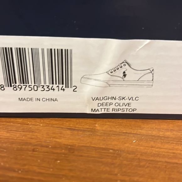 Polo Ralph Lauren Vaughn Ripstop Shoes Sneakers new deep olive Mens Sizes - Picture 12 of 12